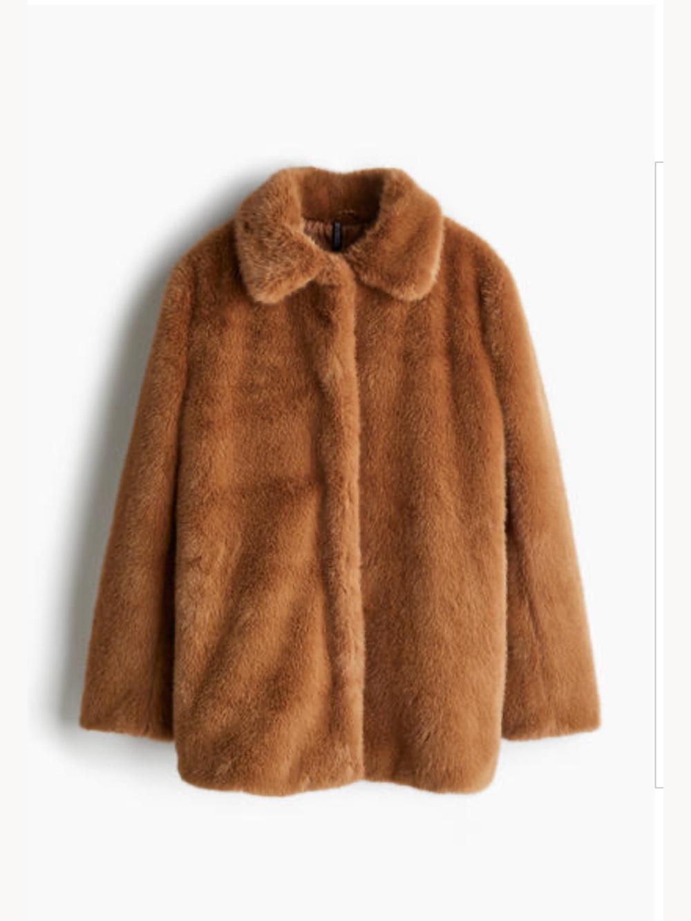 H&M Fluffy Jacket in Dark Beige